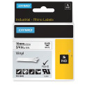 Dymo RHINO vinyltape 19 mm, zwart op wit