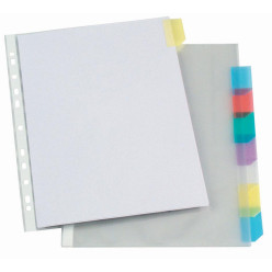 Viquel 8-Tab Perforated Polypropylene Divider Folder