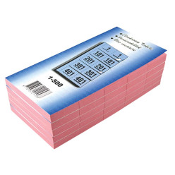 Locker Numbered Ticket Books 1 to 500, Cherry Red