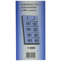 Locker Ticket Books Numbered 1 to 500 Yellow