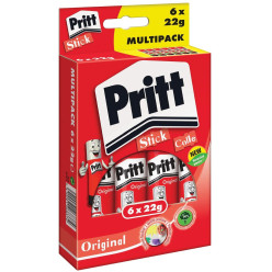Pritt bâton de colle, 22 g, 6 pièces dans une boîte à suspension
