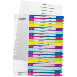 Leitz WOW Printable Dividers, 20 Tabs