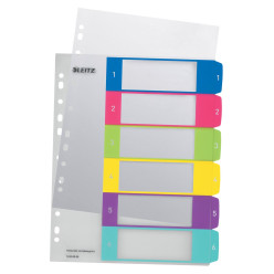 Leitz WOW Printable Dividers, 6 Tabs