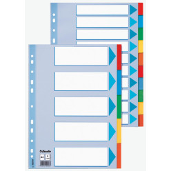 Esselte A4 Card Index Dividers 10 Tabs 23-Hole Punched