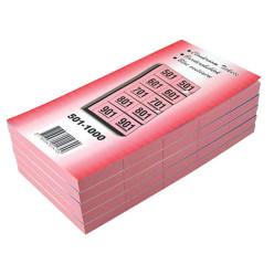 Locker Ticket Books Numbers 501 to 1,000 Cherry