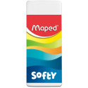 Maped gomme Softy, medium, blanc, blister de 2 pièces