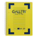 Gallery cahier à reliure spirale Traditional A5, 2 trous, ligné, couleurs assorties, 160 pages