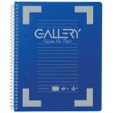 Gallery cahier à reliure spirale Traditional A5, 2 trous, ligné, couleurs assorties, 160 pages