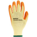 Arco Essentials Gants de travail enduits de latex Blanc/Orange Taille L /Paire