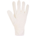Arco Gants en coton à micro-picots en PVC Blanc - Taille L /Paquet