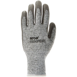 Arco Essentials Gants de travail anti-coupure enduits de PU Gris – Taille 8 /Paire