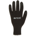 Arco Lycra Grip Gants de travail enduits de latex Noir - Taille 9 /Paire