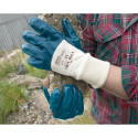 Arco Essentials Heavy Duty Gants de travail enduits de nitrile Blanc/Bleu - Taille 9 /Paire