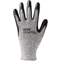 Arco Essentials Gants de travail anti-coupure enduits de nitrile Gris/Noir – Taille 9 /Paire