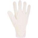 Arco Gants en coton à micro-picots en PVC Blanc - Taille S /Paquet