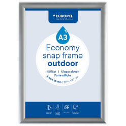Europel Flip Frame Economy, Waterproof, List 25 mm, A3, Silver