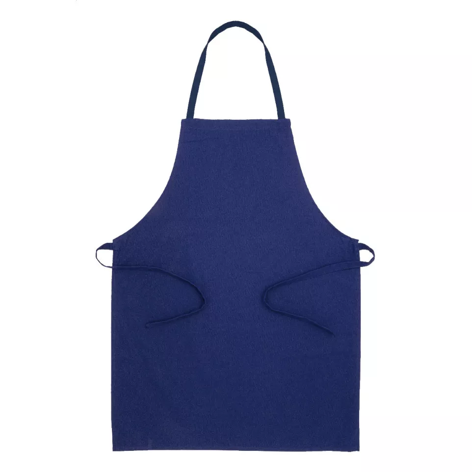 Commis donker blauw  katoenschort 