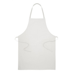 Commis blanc  tablier en coton recyclé 