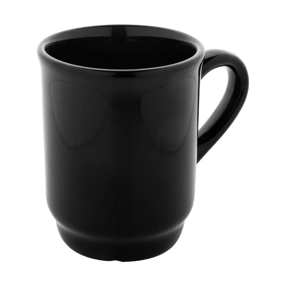 Marknad black  stackable ceramic mug 