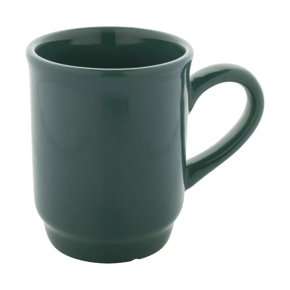 Marknad green  stackable ceramic mug 