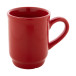 Marknad red  stackable ceramic mug 