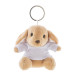 BunnyFob marron  porte-clés lapin en peluche  