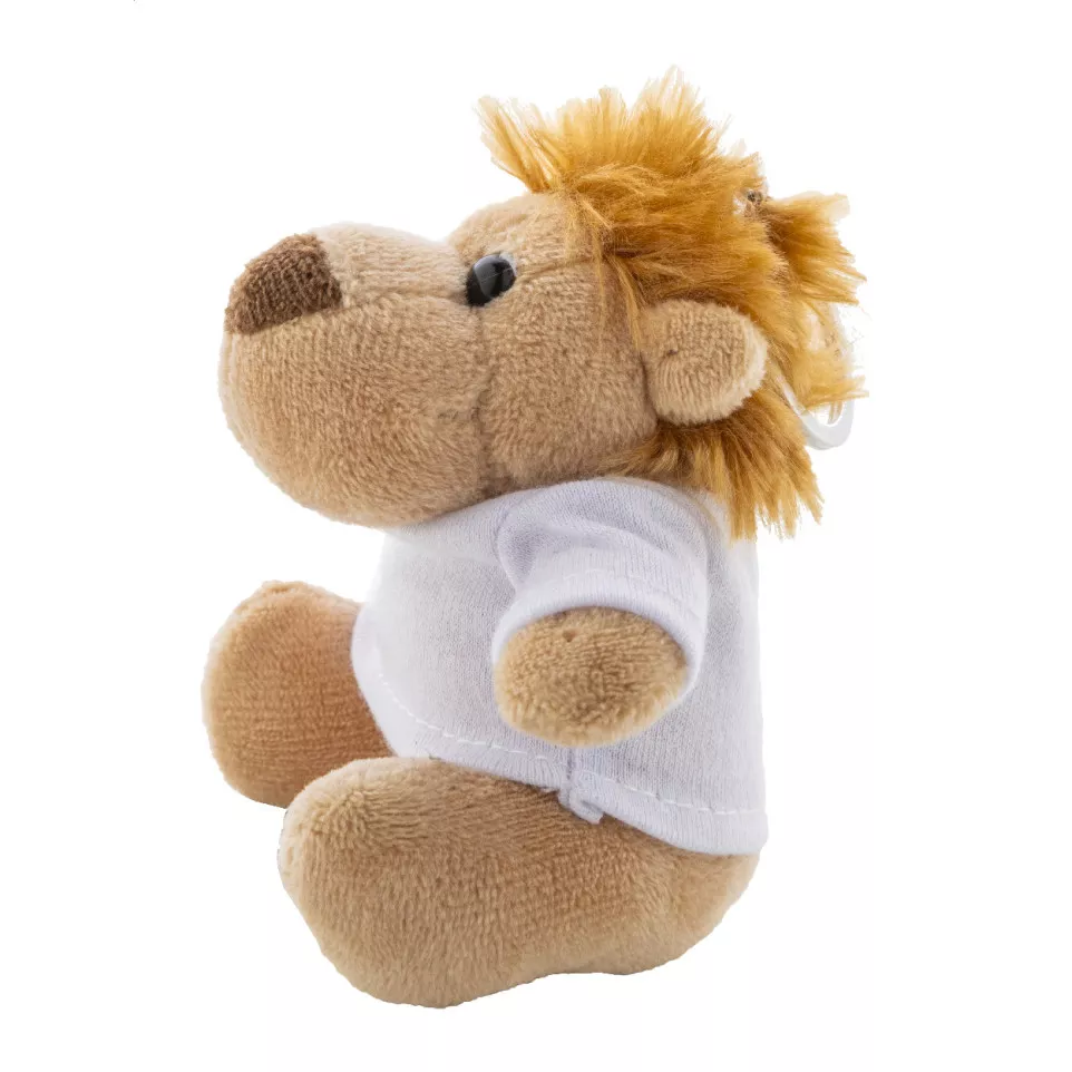 LioFob brown  plush lion keyring 
