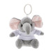 TrumpFob grey  plush elephant keyring 