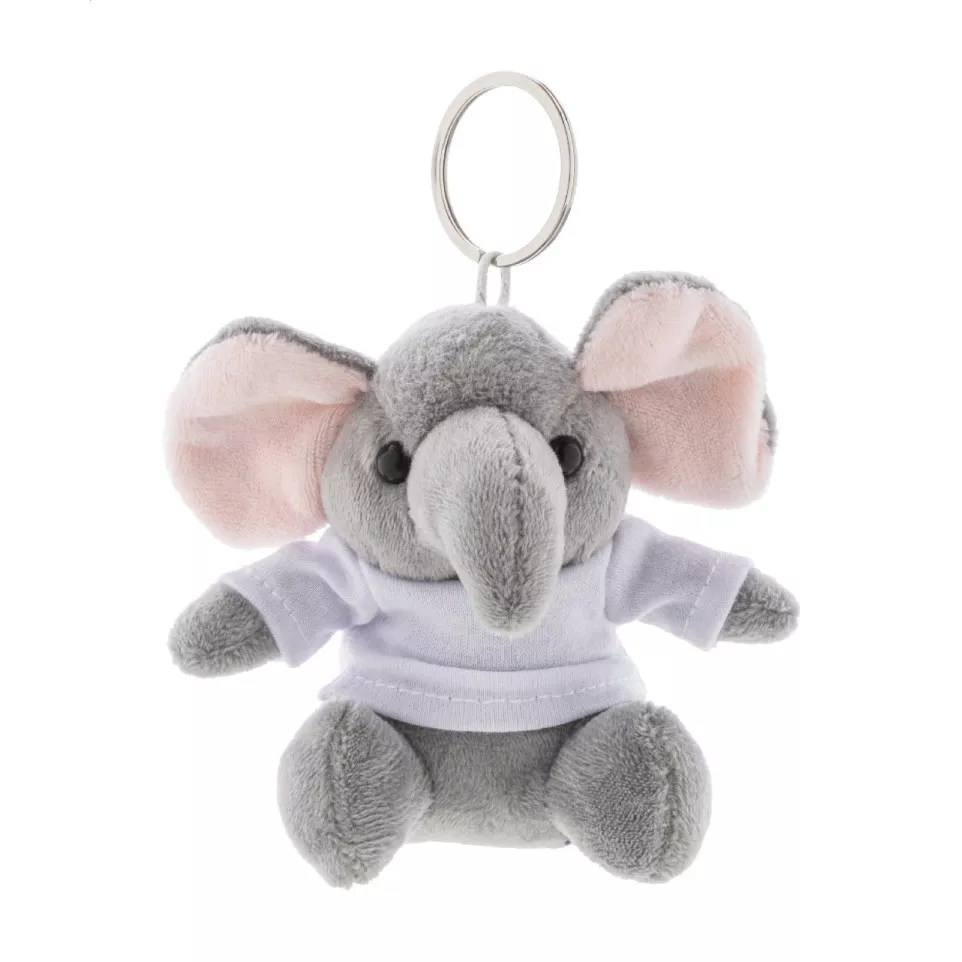 TrumpFob grey  plush elephant keyring 