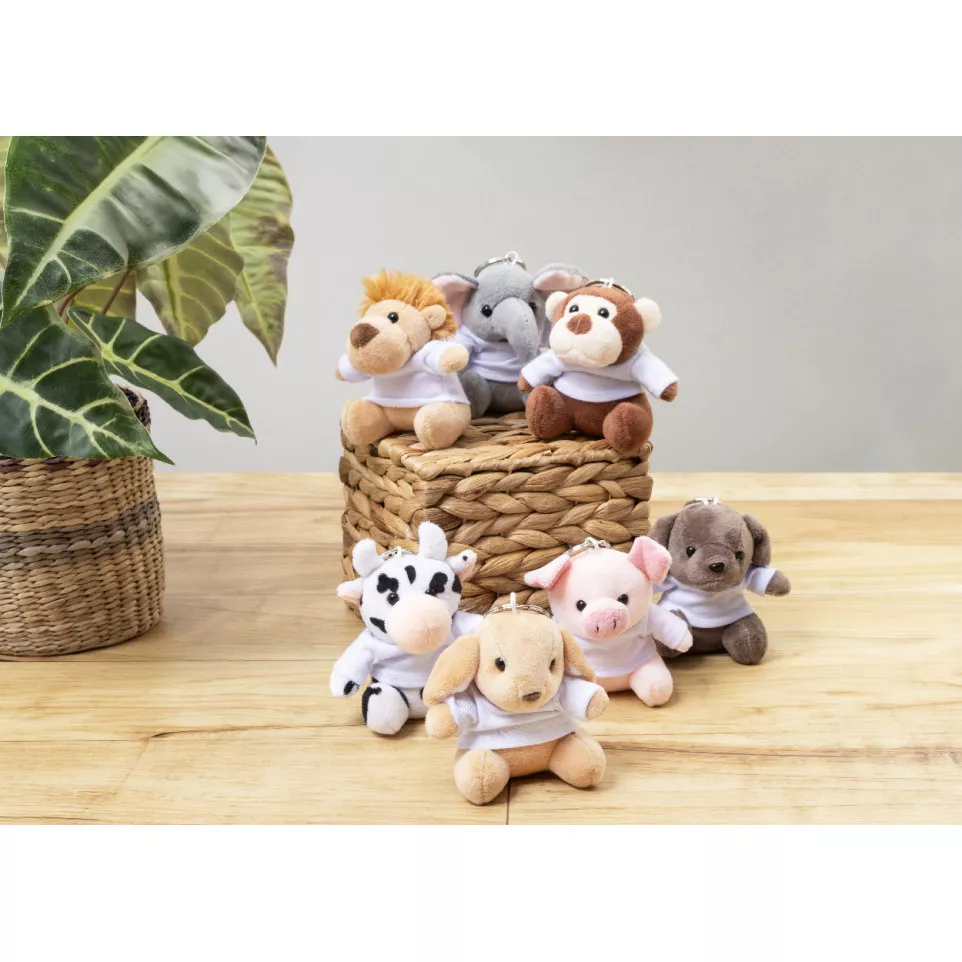 ApeFob brown  plush monkey keyring 