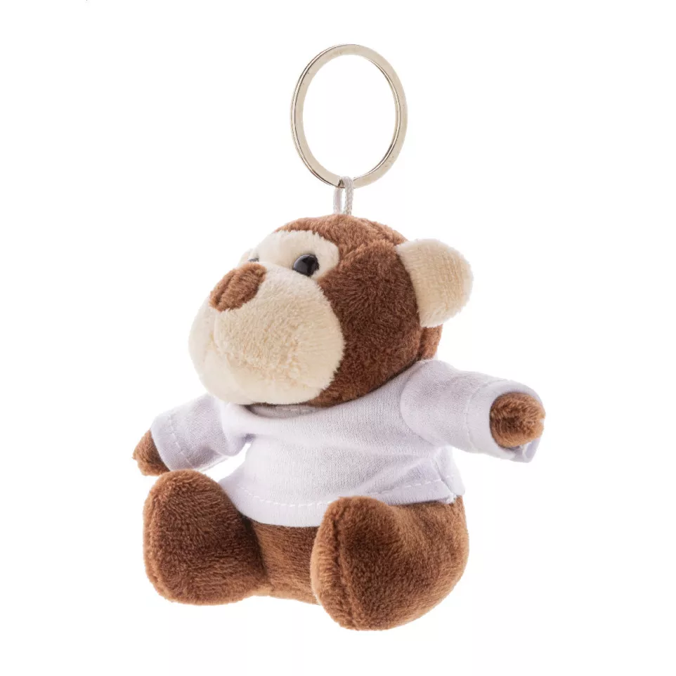 ApeFob brown  plush monkey keyring 