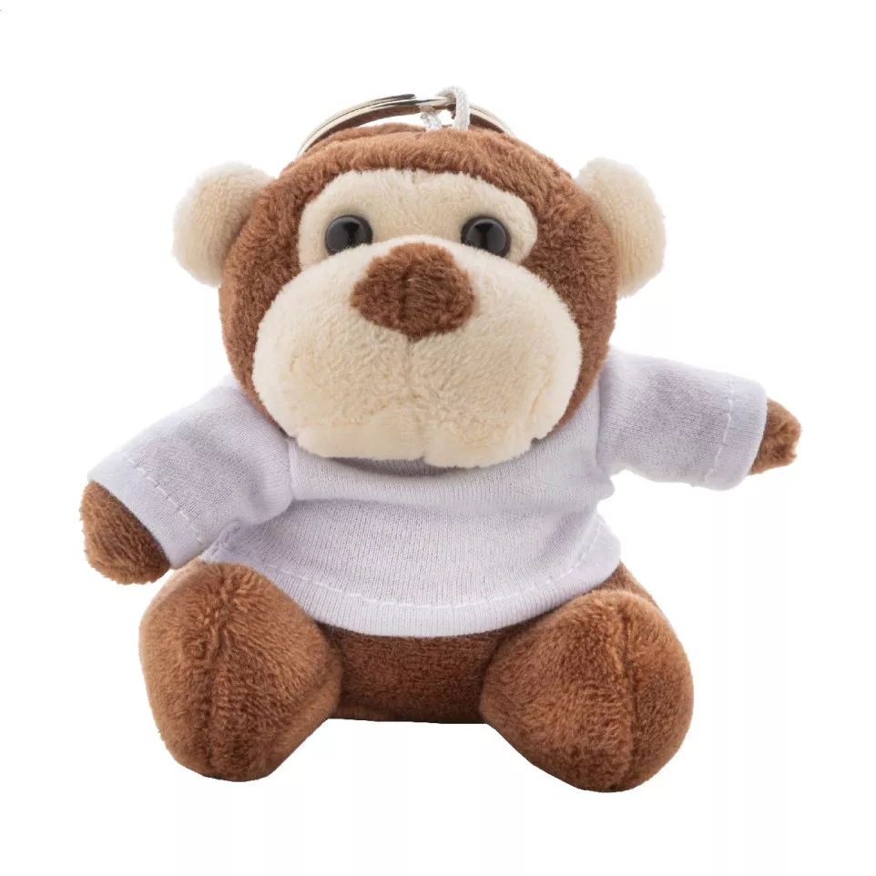 ApeFob brown  plush monkey keyring 