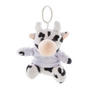 CowFob white black plush cow keyring 