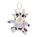 CowFob white black plush cow keyring 