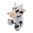CowFob white black plush cow keyring 