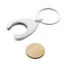 Zoinc natural silver trolley coin keyring 