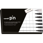 Uni Pin Fineliner Black Set...