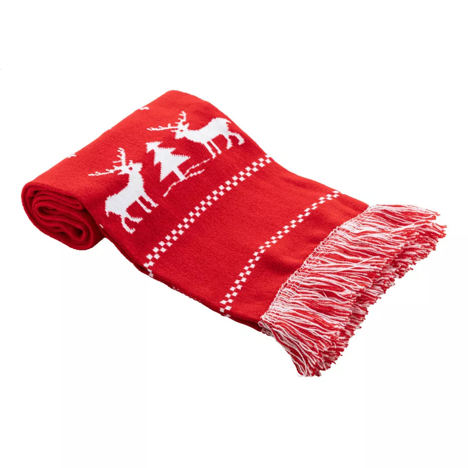 Skandihals red  Christmas winter scarf 