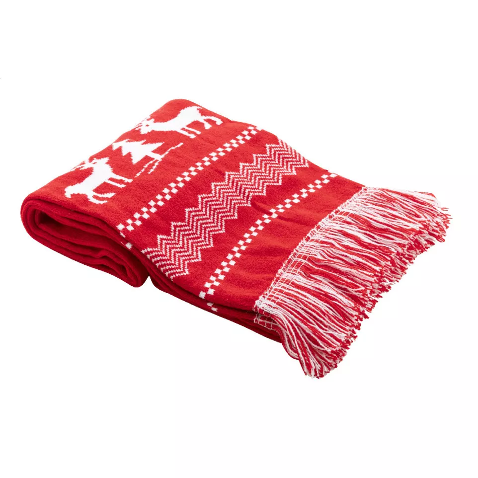 Skandihals red  Christmas winter scarf 