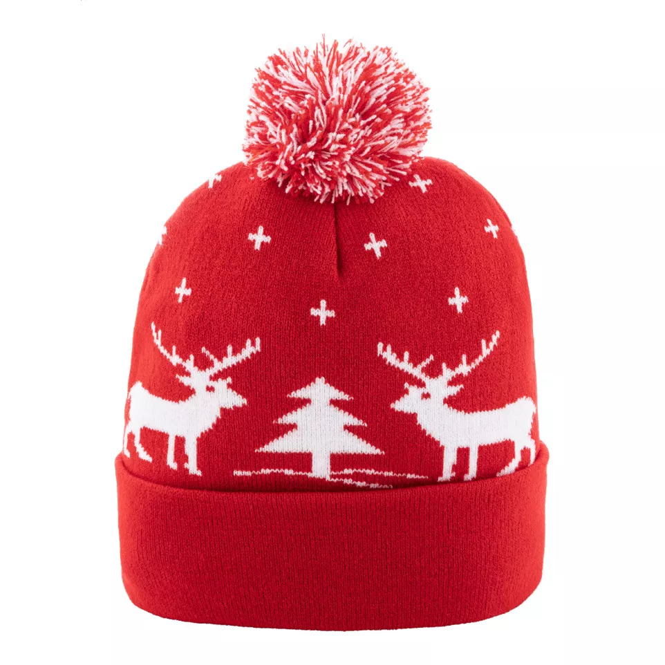 Skandimos rouge  Bonnet d'hiver Noël 