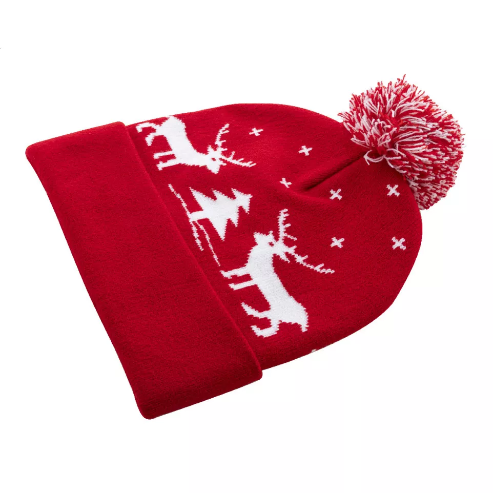 Skandimos rouge  Bonnet d'hiver Noël 