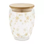 Bostro transparent naturelle Tasse de Noël en verre thermos 