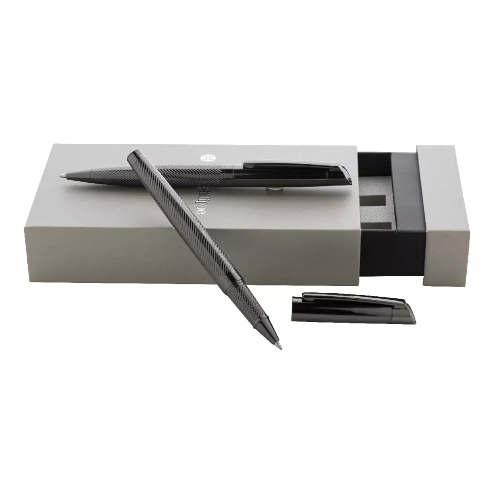 Tissage dark grey  pen set 