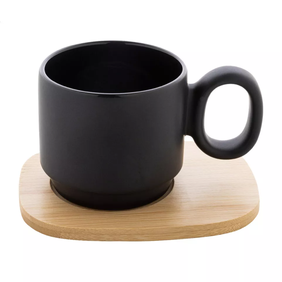 Kaguya black  ceramic mug 