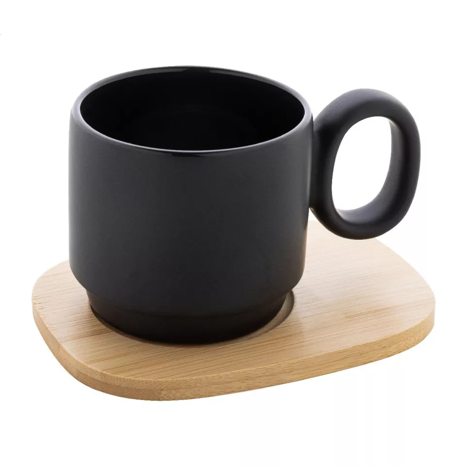 Kaguya black  ceramic mug 