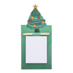 Julliste vert  Magnet bloc-notes sapin 