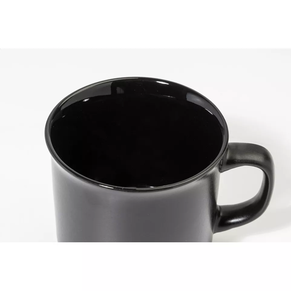 Woodstock Flat noir  Mug vintage mat 
