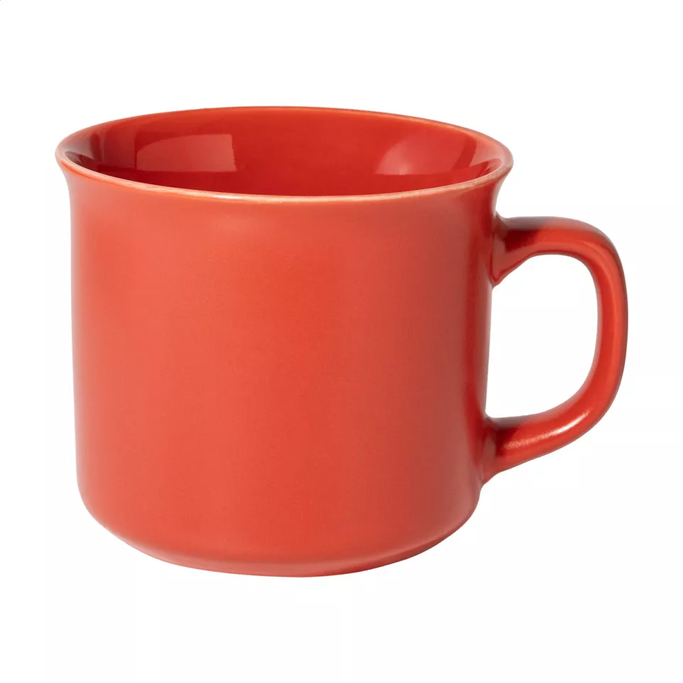 Woodstock Flat red  matte vintage mug 