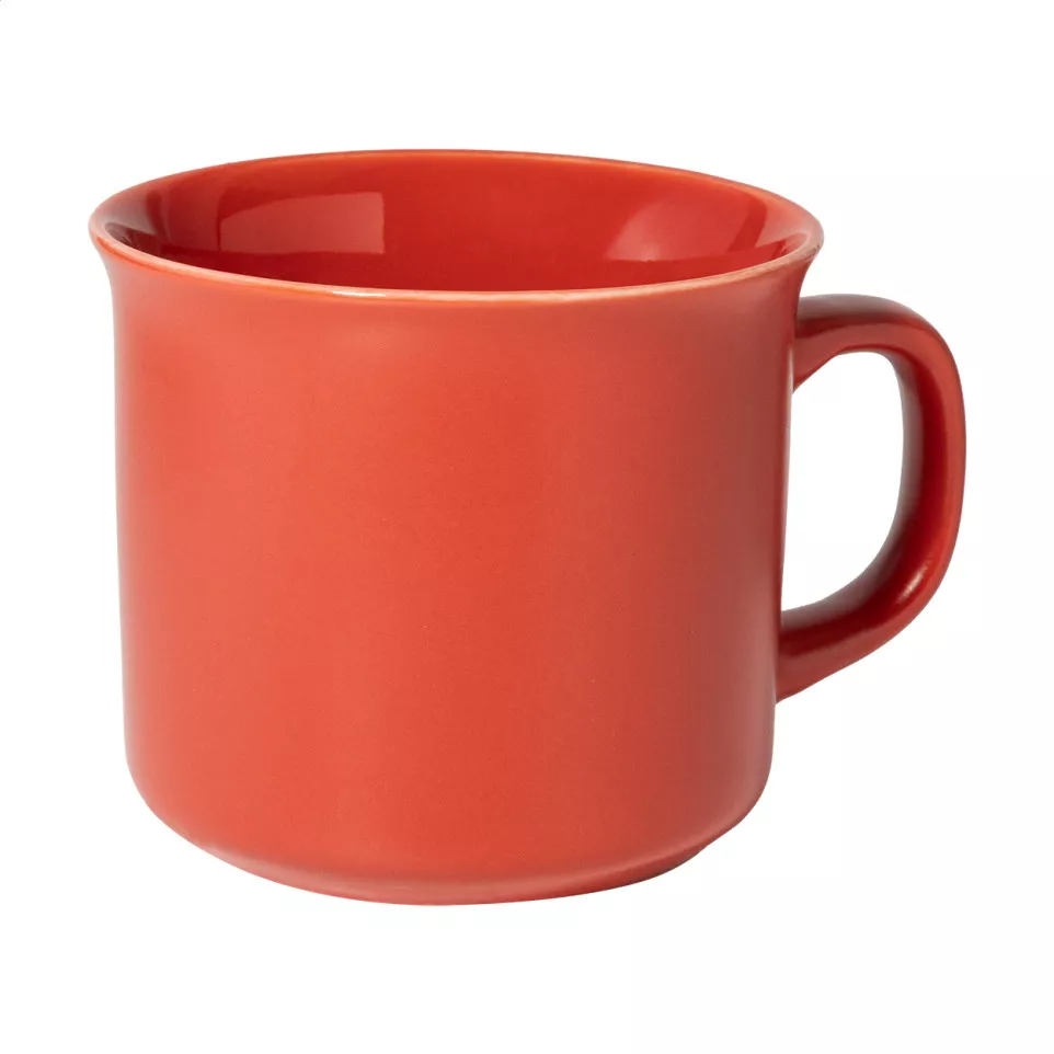 Woodstock Flat red  matte vintage mug 