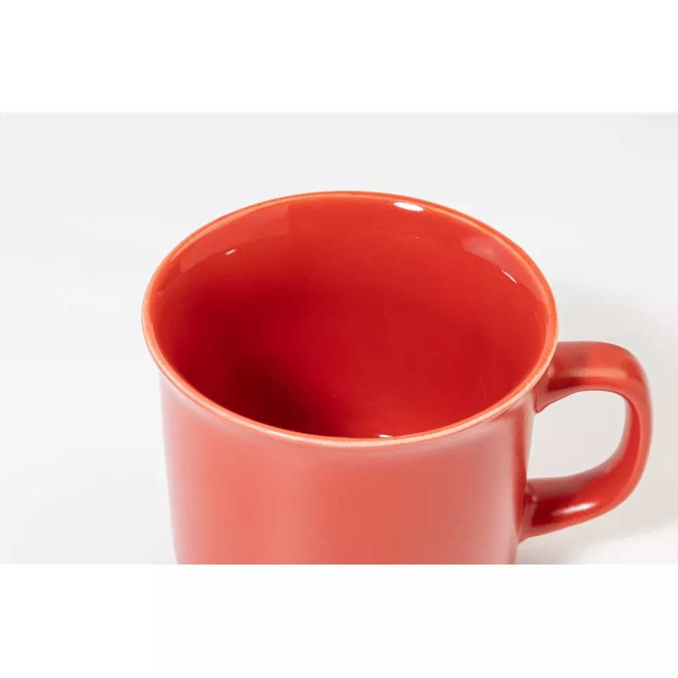 Woodstock Flat red  matte vintage mug 